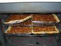 Pecan Pie in Oven