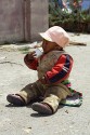 Boy Drinking Yogurt