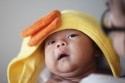 Ryan in hooded duck towel
