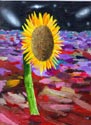 Wesley Tanaka's painting of a sunflower